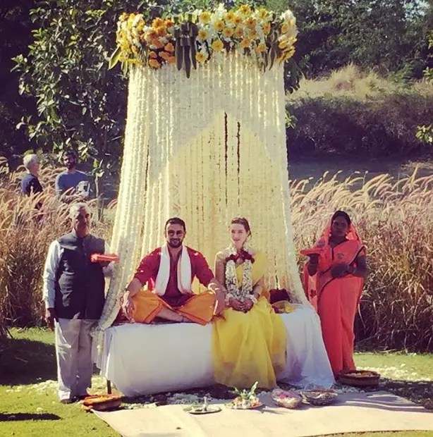 Arunoday Singh and Lee Elton wedding