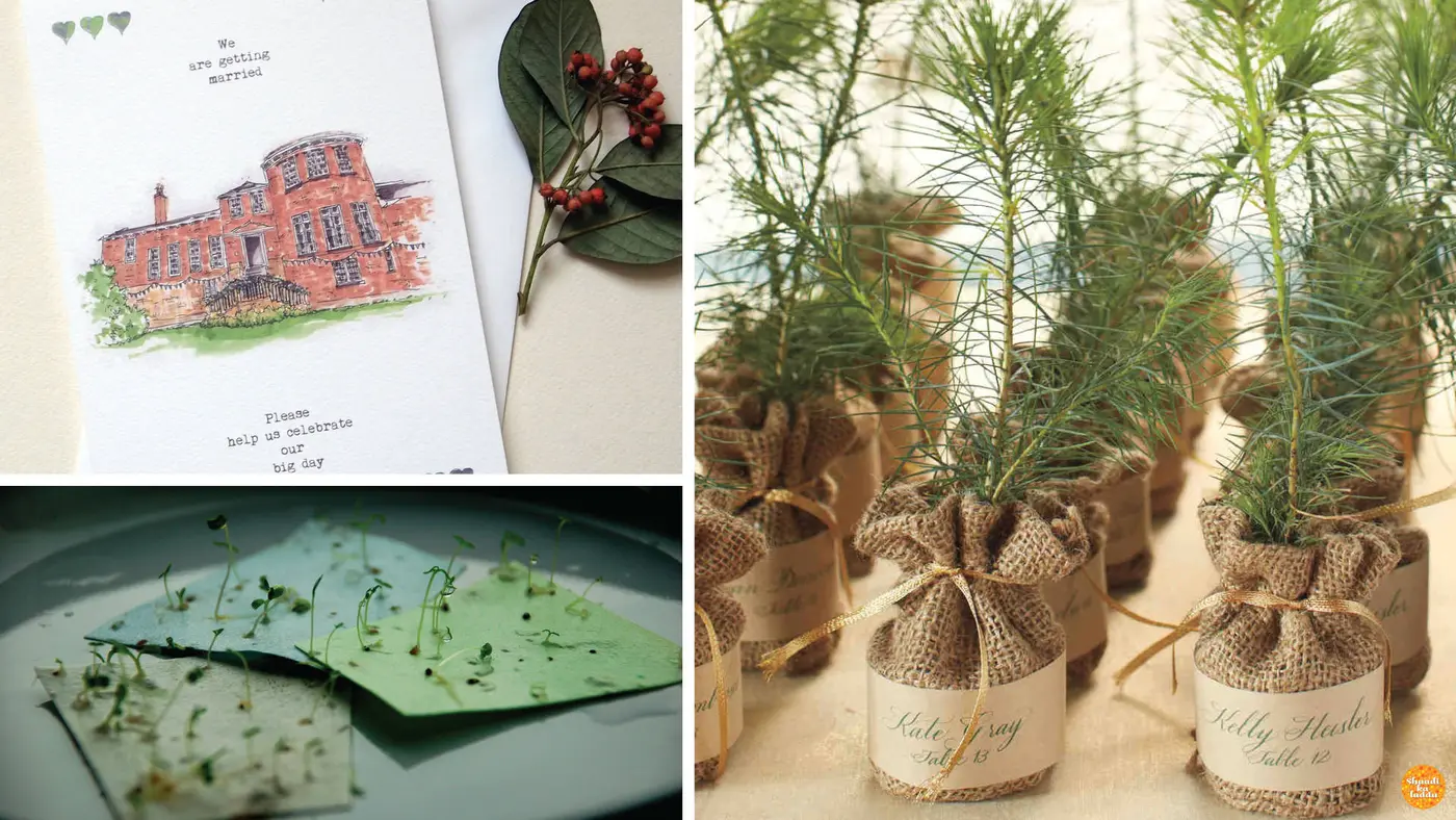 Eco-friendly invites for the environment conscious couple