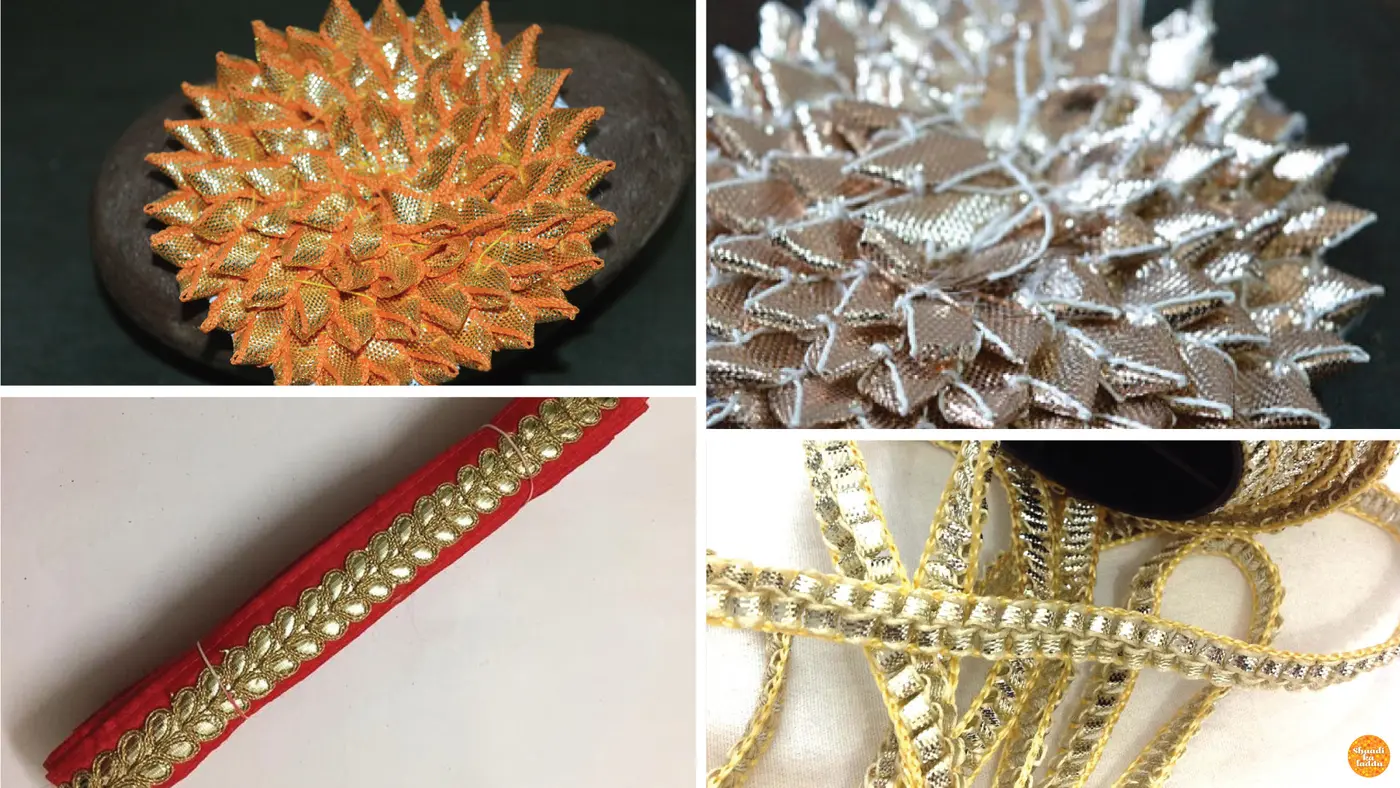Gota patti motifs and borders