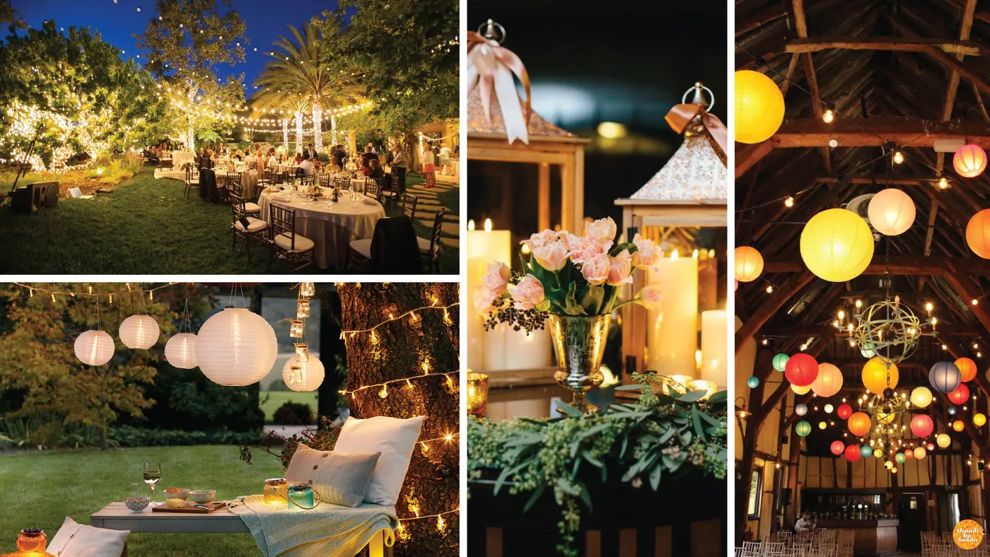 Highlight the venue using different lighting options.