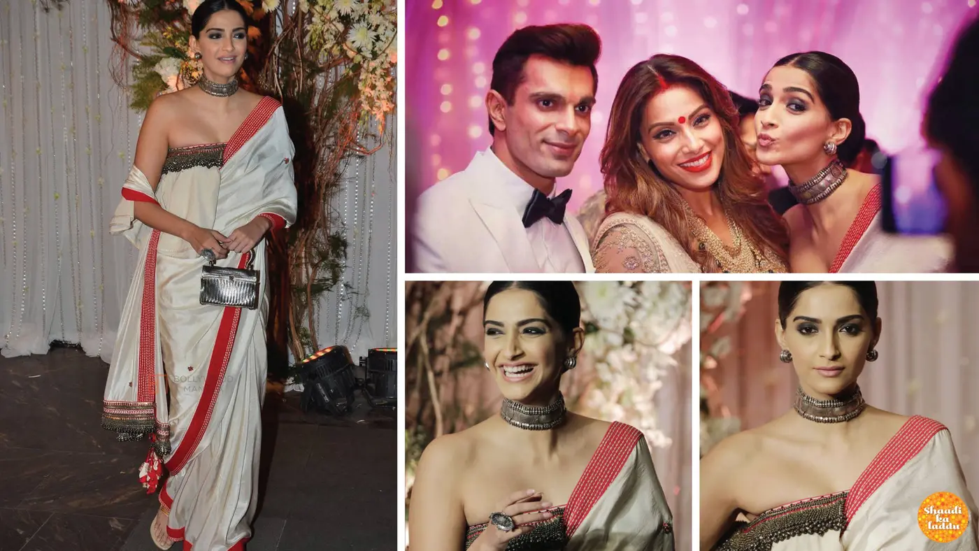 Actress sonam kapoor at bipasha basu wedding