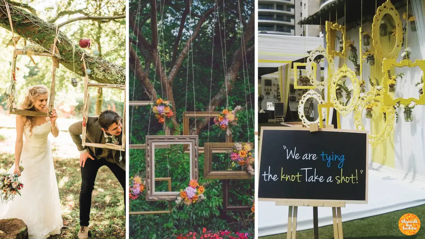 DIY photoframes for wedding photobooth