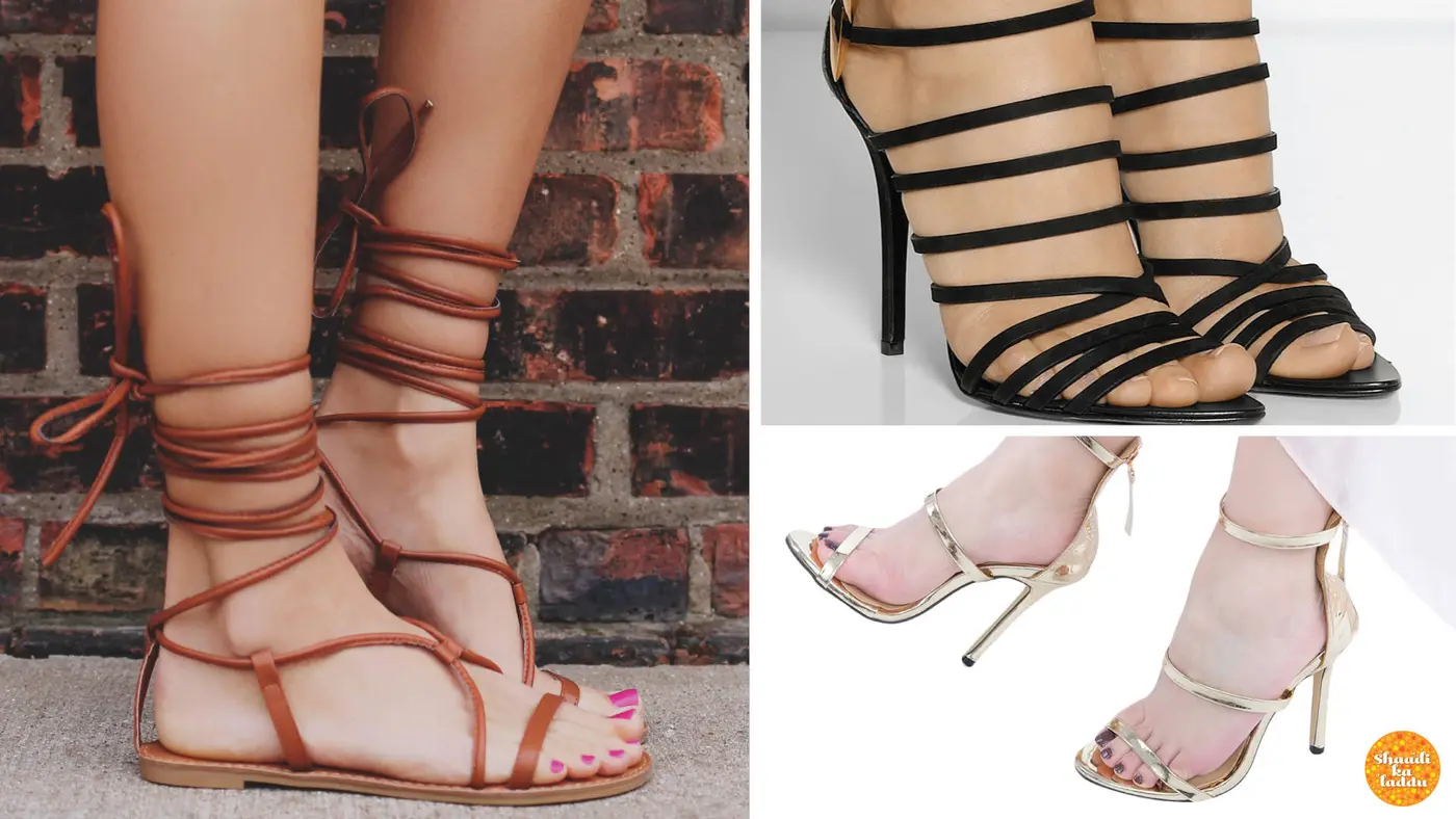Gladiator sandals, sandals with straps