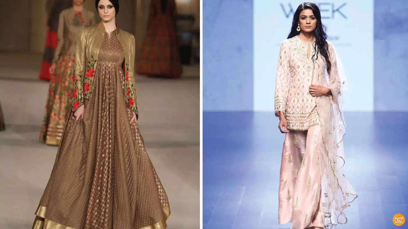 Heavy anarkalis and sharara