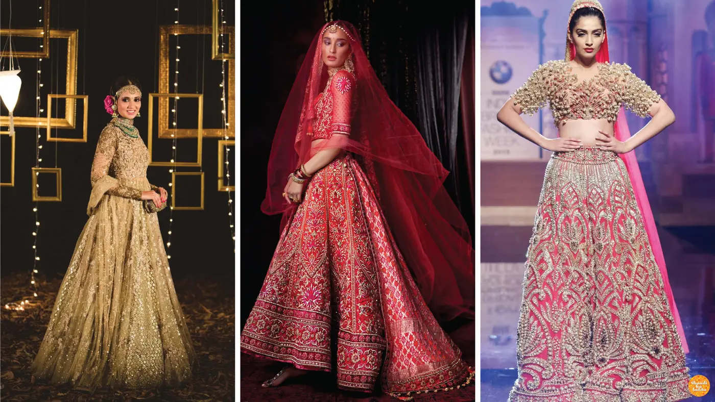 Expensive designer indian wedding lehenga with heavy work