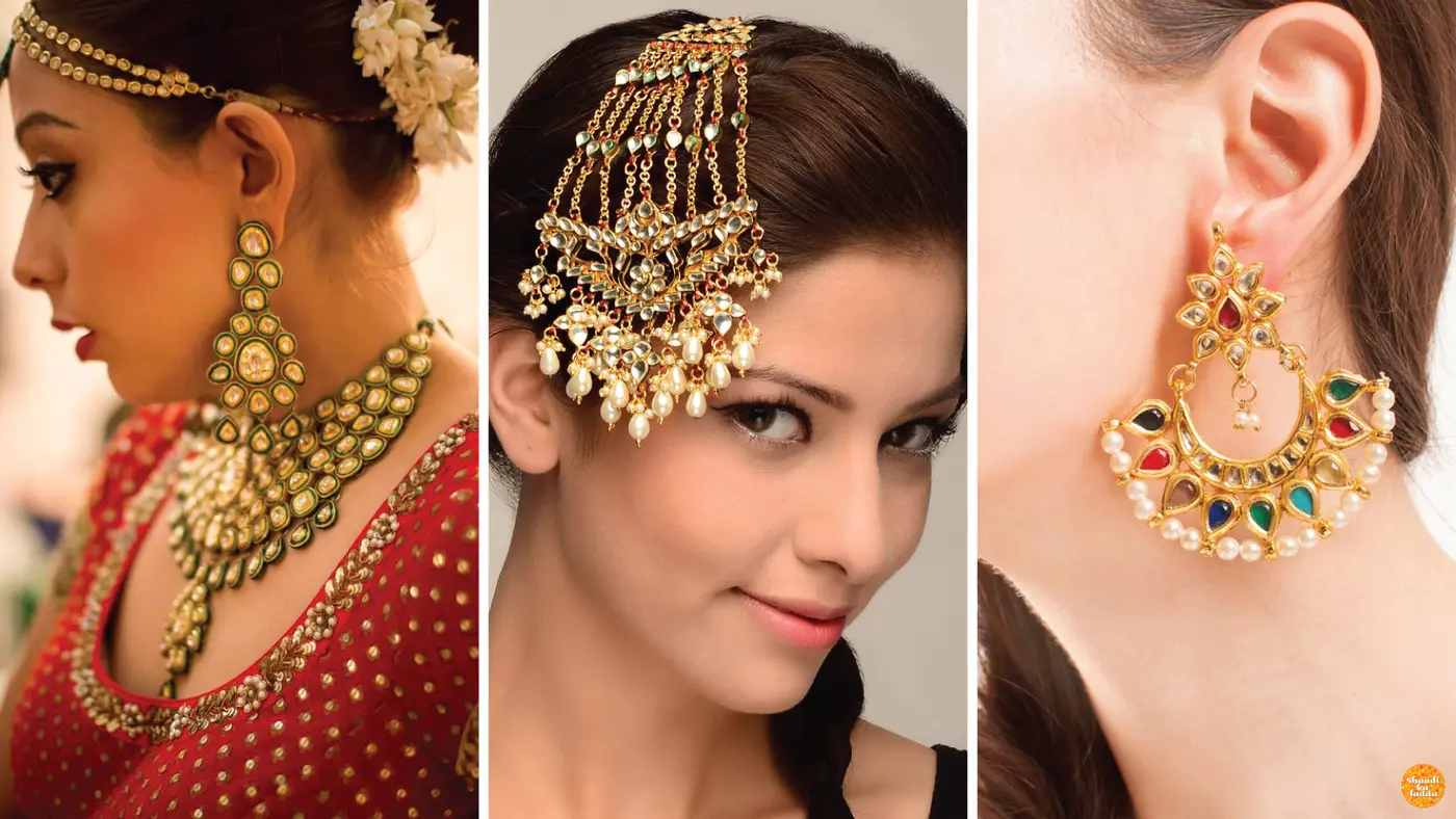 Heavy bridal necklace, jhoomars and chandelier earrings