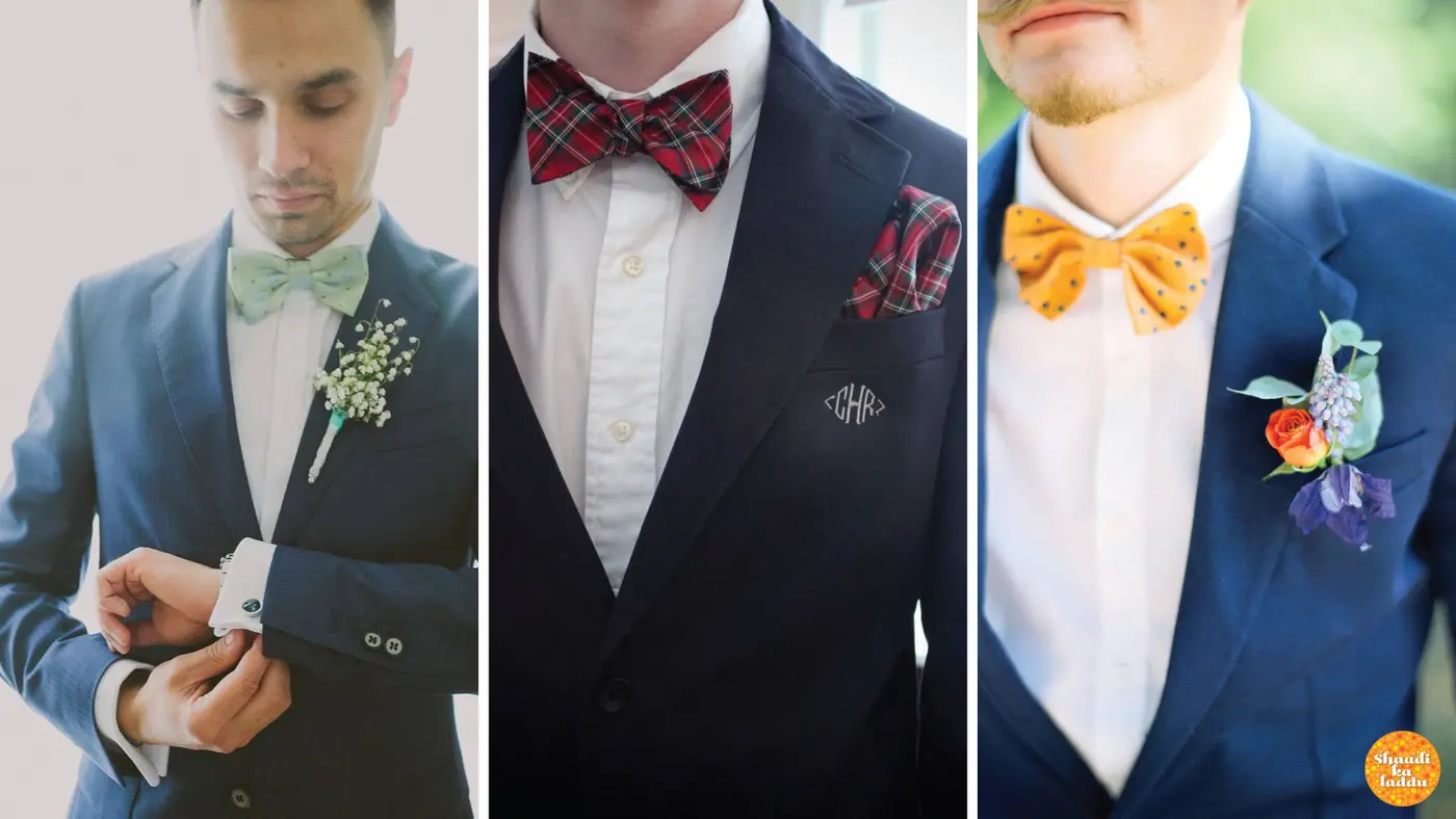 Models wearing neck bows