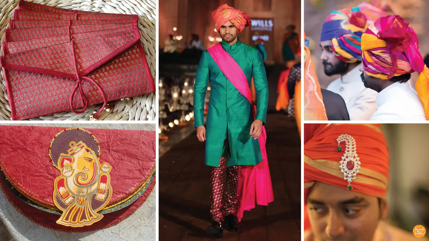 Wedding groom pagdis,broach, colorful groom accessories