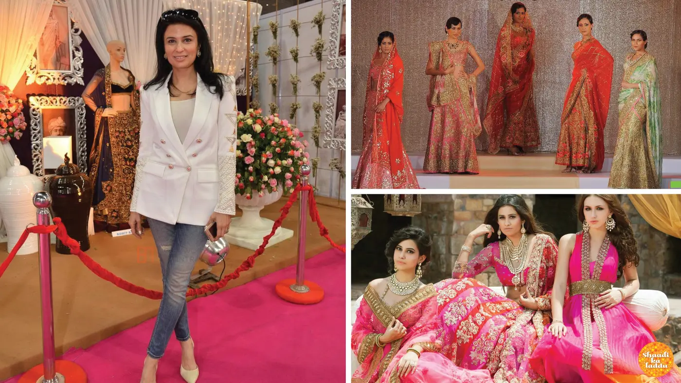 Models as brides in bridal lehengas, sarees