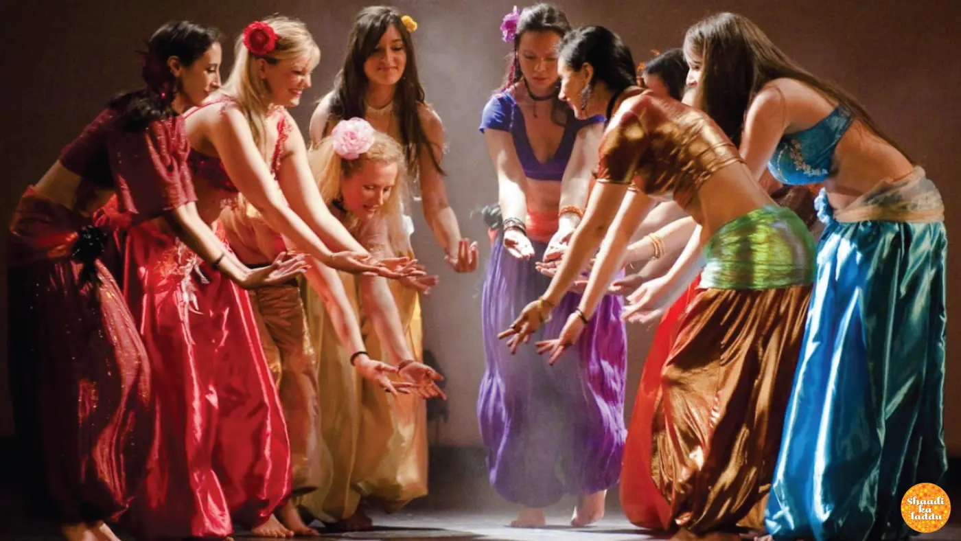 Girls dancing together