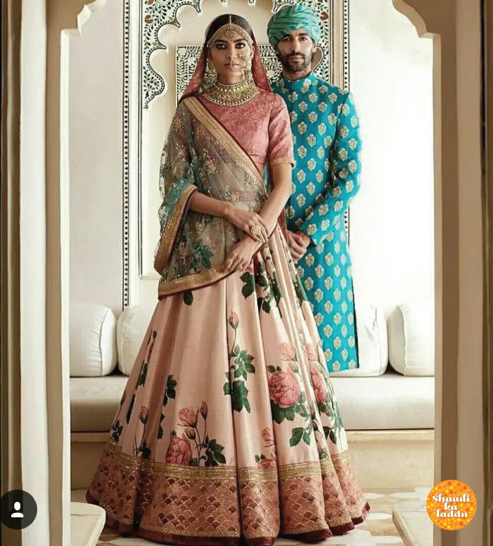 floral pattern lehenga