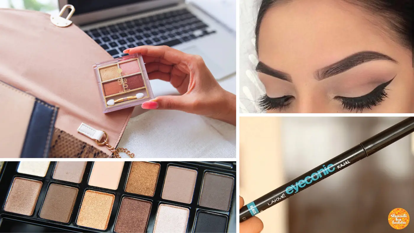Mascara, eye shadow, eyeliner application, kajal pencil