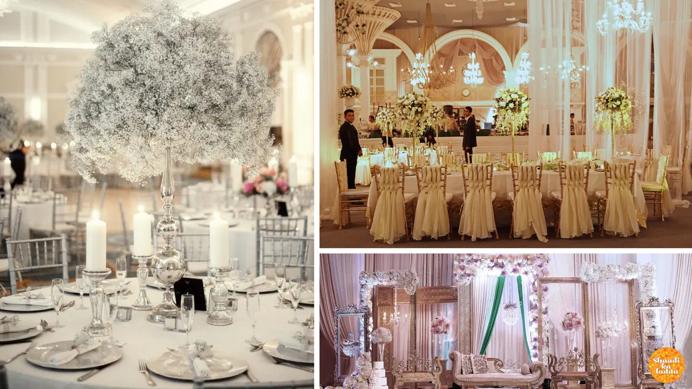 Wedding decorations in different themes