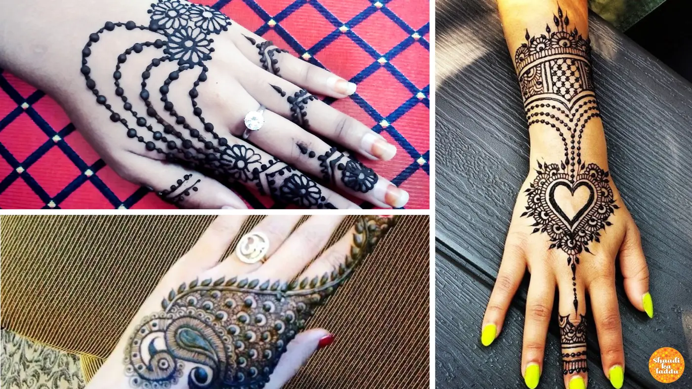Jewellery style mehendi designs