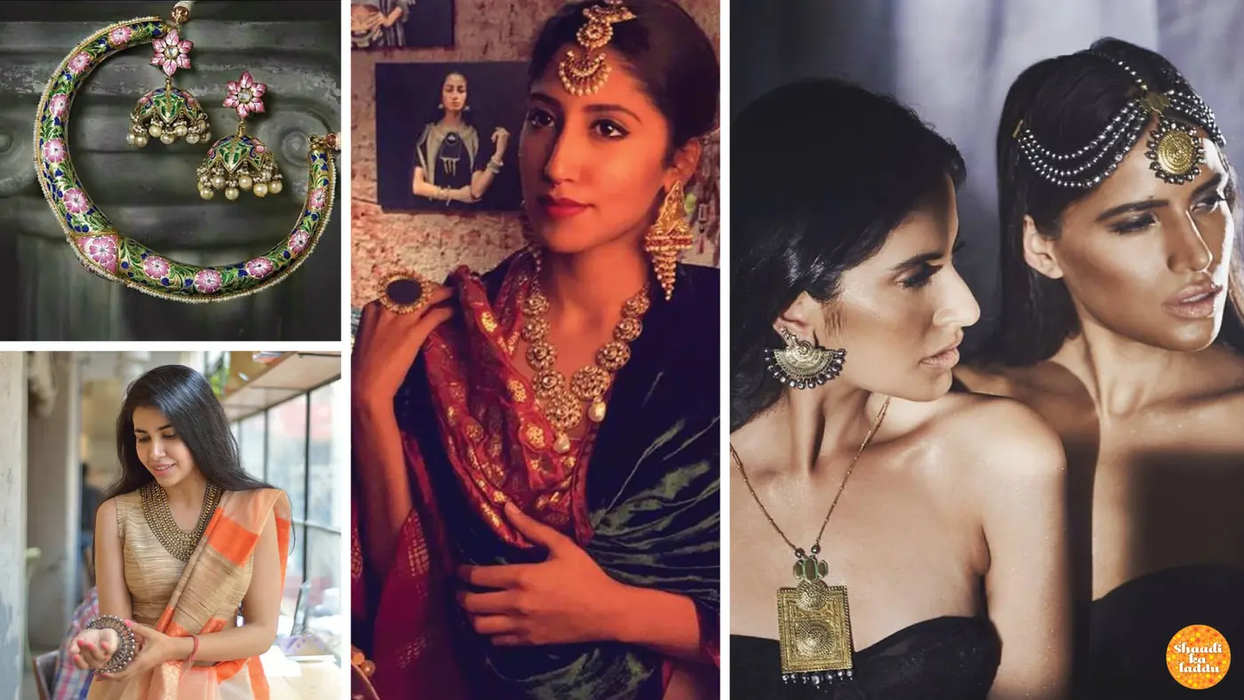 Collection of trendy pieces of traditional necklace jewellery from Nimai Store