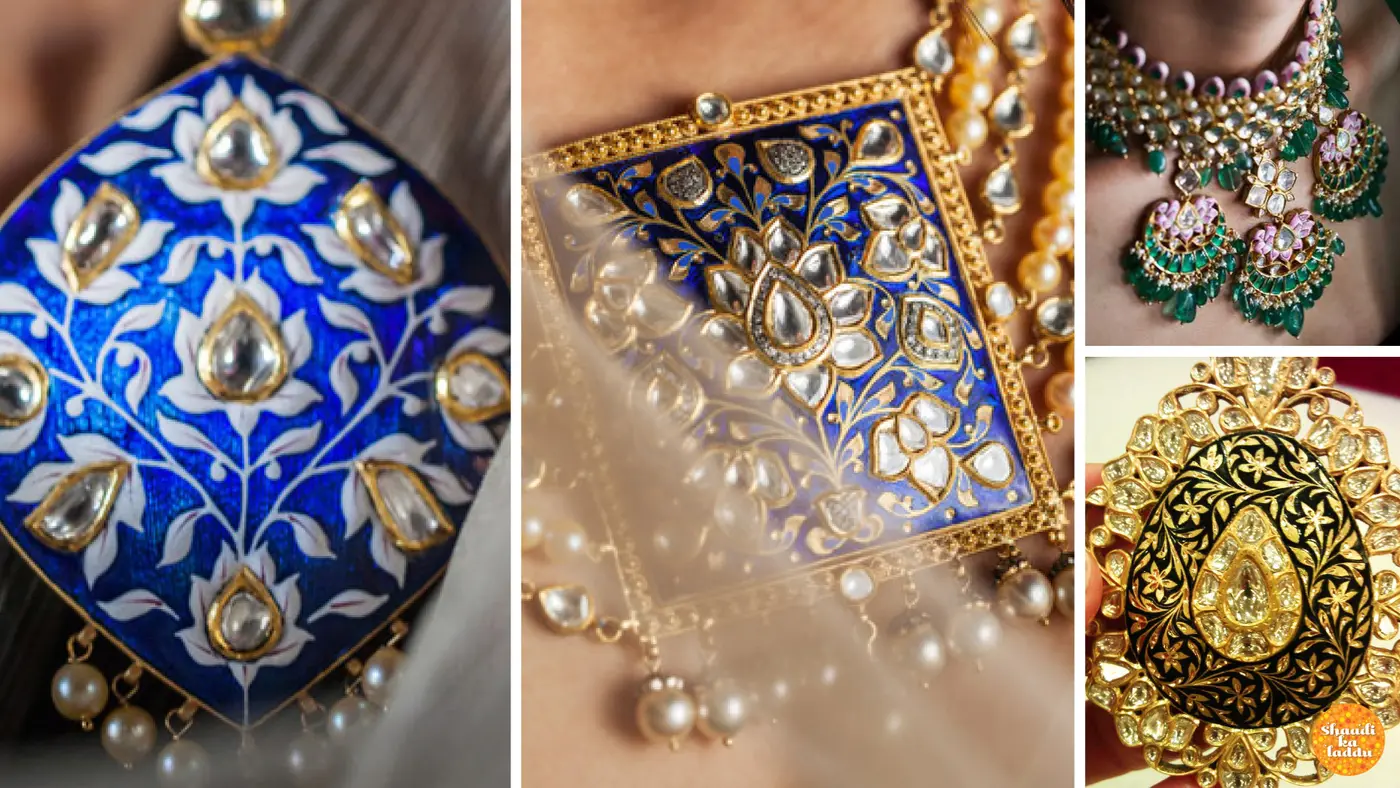 Beautiful ensemble of Jaipur meenakari jewellery