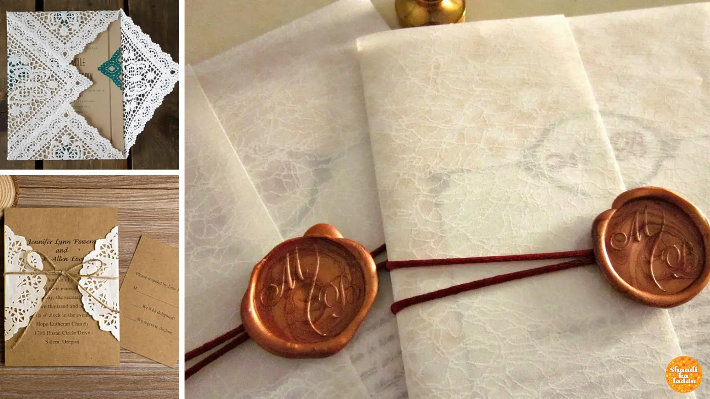 Regal Stationary with Seals, Lace and Embroidery