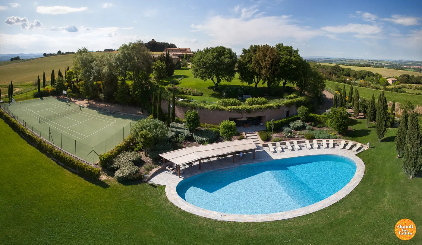 The stuuning venue Borgo Finocchieto, in Tuscany